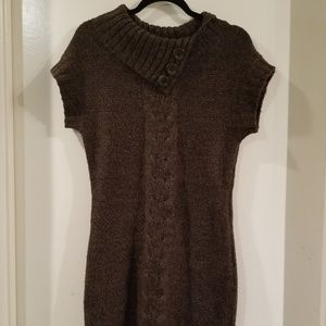 Sweater Mini Dress Brown Large